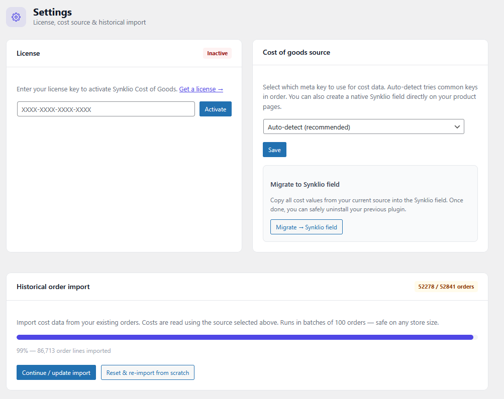 Cost of Goods column on WooCommerce orders